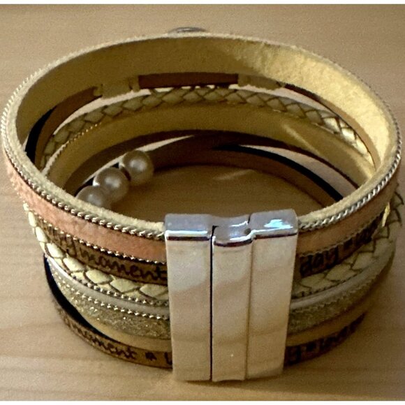 Inspirational Quotes Multi Layer Wrap Bracelet Tree Of Life Magnetic Boho Campus - Picture 3 of 5